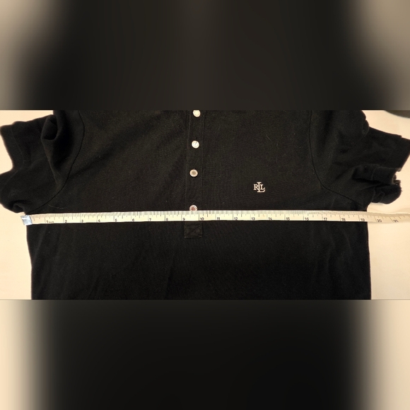 Ralph Lauren Women's Black Short Sleeve Polo ~ Size Large - Picture 6 of 6